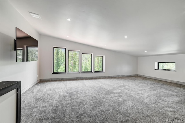 133 Adams Way, Breckenridge, CO 80424 - carpeted spare room with lofted ceiling, baseboards, and recessed lighting