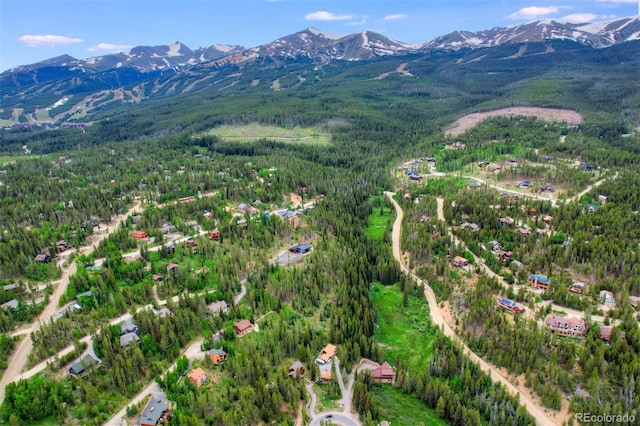 133 Adams Way, Breckenridge, CO 80424 - aerial view of a mountain backdrop and a heavily wooded area