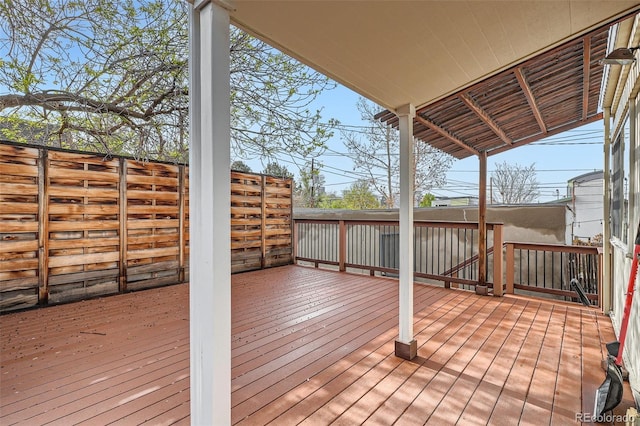 view of wooden deck