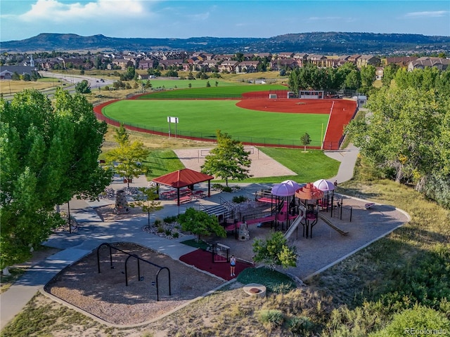 4061 Nordland Trl, Castle Rock, CO 80109 - view of community featuring a gazebo and a mountain view