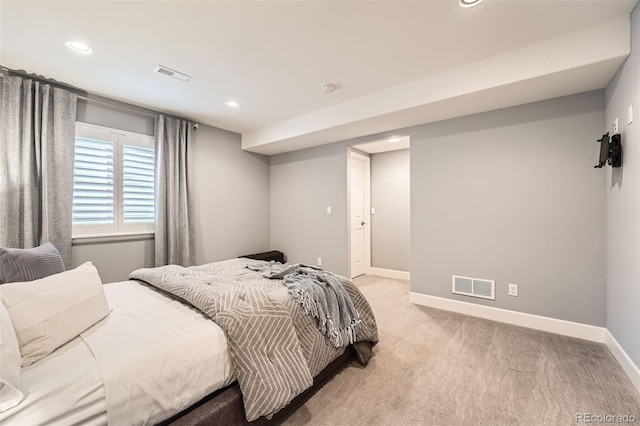 view of carpeted bedroom