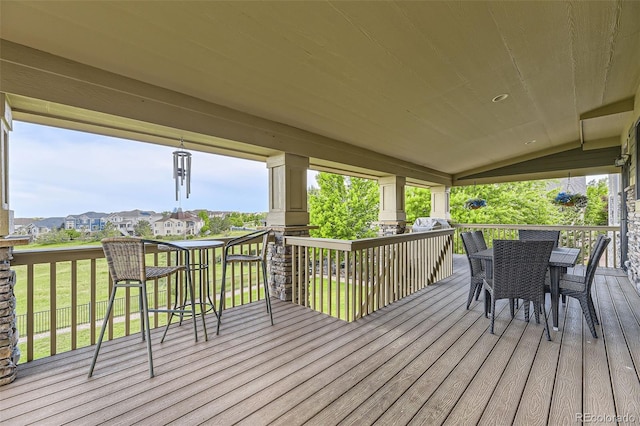 view of wooden deck