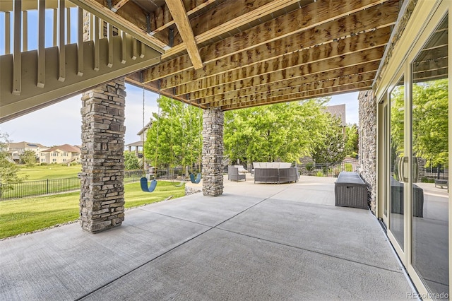 view of patio / terrace featuring outdoor lounge area