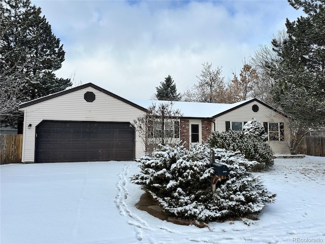 view of single story home