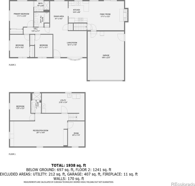 11707 W 65th Cir, Arvada, CO 80004 - floor plan / room layout