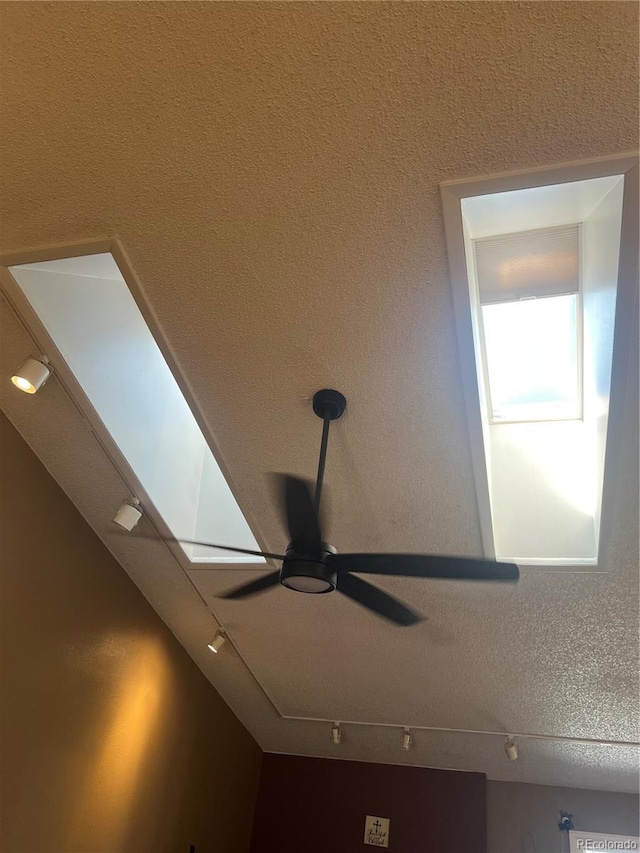 detailed view of a ceiling fan