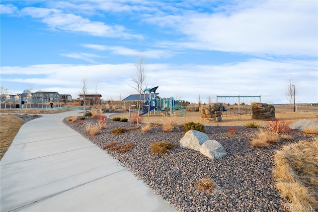 view of jungle gym