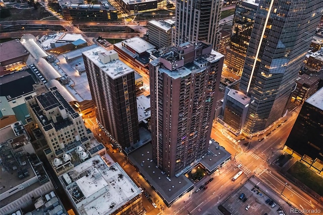 drone / aerial view featuring a view of city