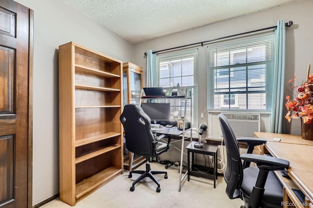 2072 S Helena St Unit B, Aurora, CO 80013 - carpeted home office with a textured ceiling and cooling unit