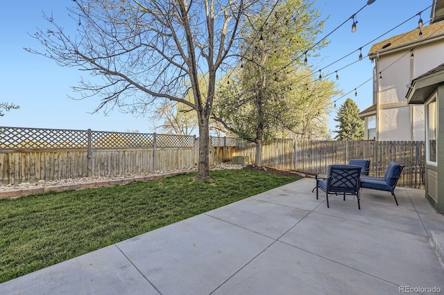 view of patio / terrace with a fenced backyard