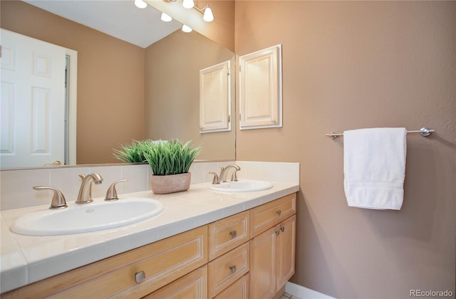 bathroom with vanity