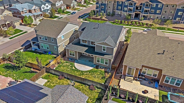 aerial perspective of suburban area