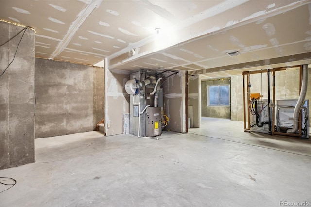 view of unfinished below grade area