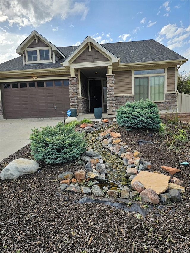 view of front of home featuring a garage