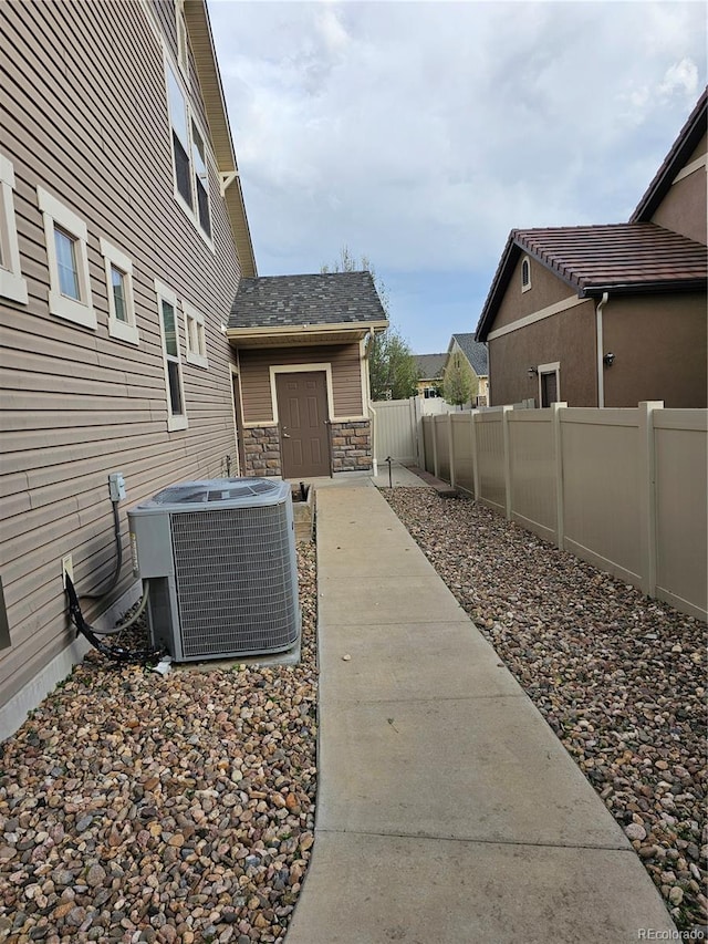 view of patio / terrace with central AC