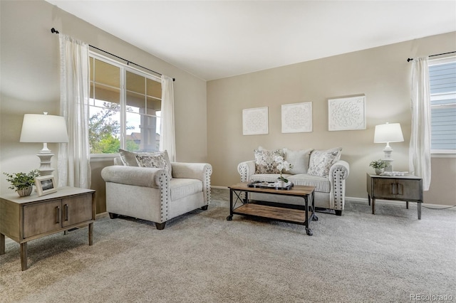 view of carpeted living room