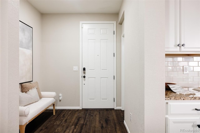 interior space featuring dark hardwood / wood-style floors