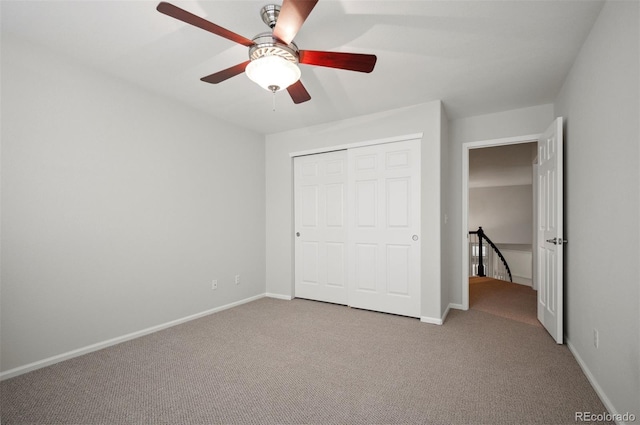 16690 Amberstone Way, Parker, CO 80134 - unfurnished bedroom with carpet, a closet, and ceiling fan