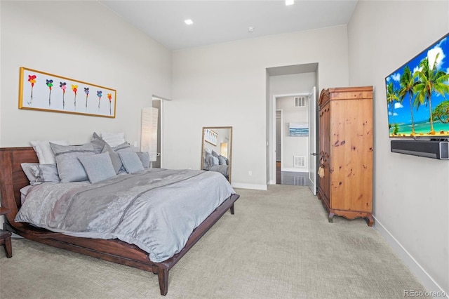 view of carpeted bedroom