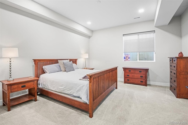 view of carpeted bedroom