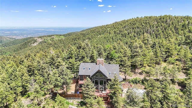 14980 Elk Mountain Trl, Littleton, CO 80127 - view from above of property with a heavily wooded area