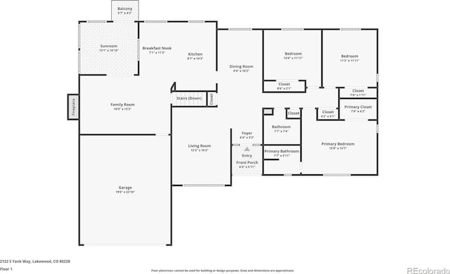 2122 S Yank Way, Lakewood, CO 80228 - view of room layout