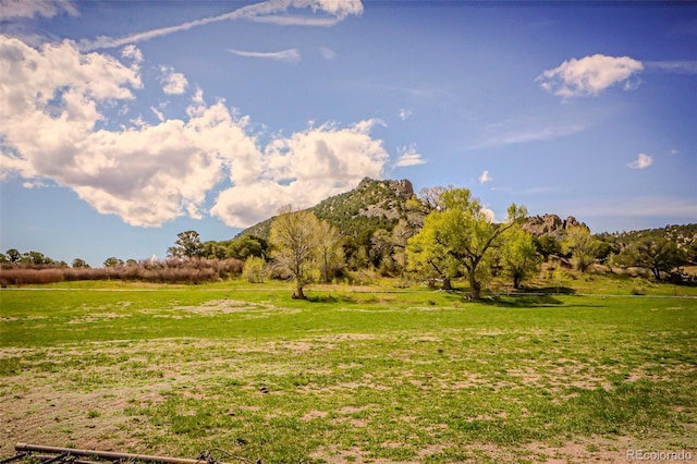 exterior space with a mountain view and a rural view