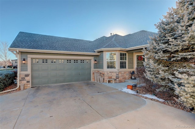 view of front of home featuring a garage