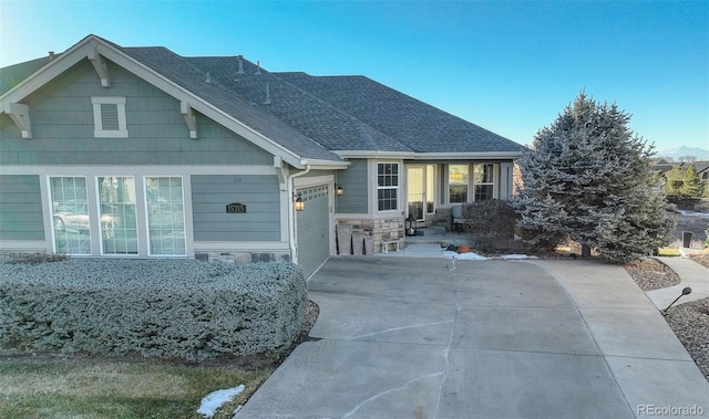 view of front of home featuring a garage