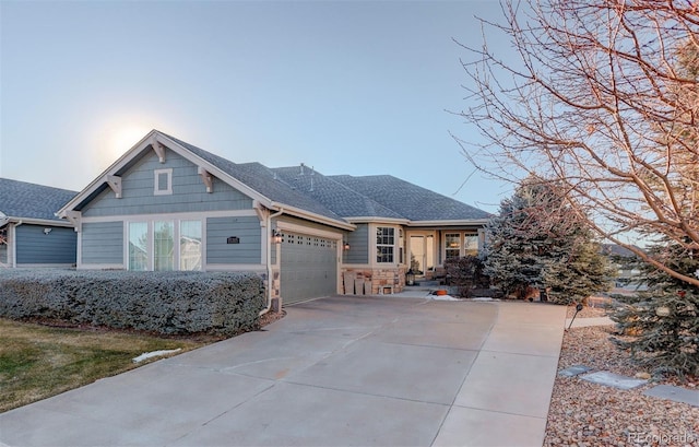 view of front of house featuring a garage