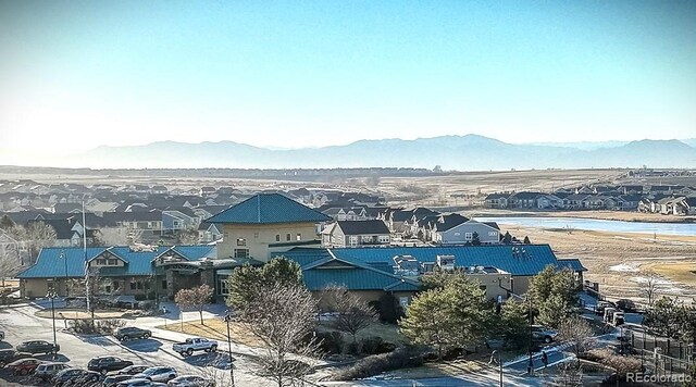 bird's eye view featuring a mountain view