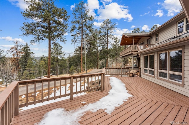 view of wooden deck