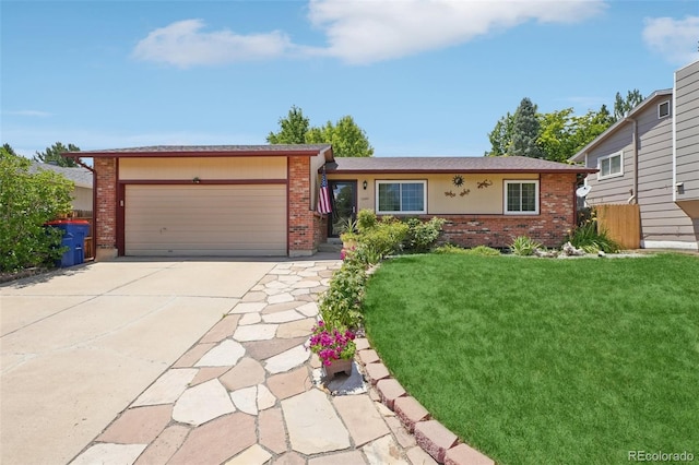 12941 S Princess Cir, Broomfield, CO 80020 - ranch-style home with brick siding, a garage, and driveway