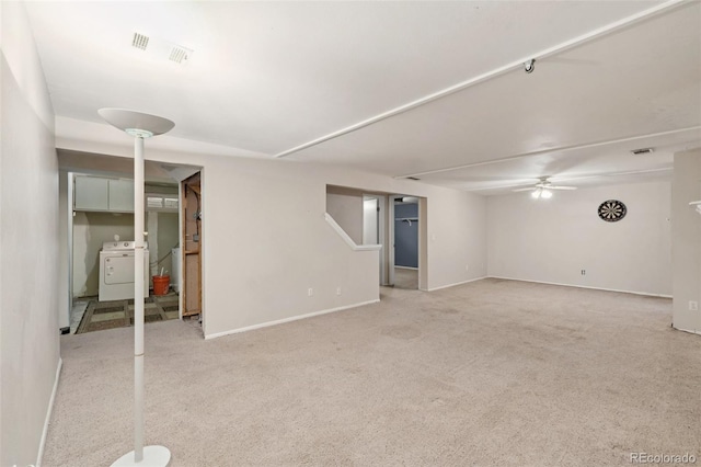 12941 S Princess Cir, Broomfield, CO 80020 - finished below grade area featuring washer / clothes dryer, carpet, and ceiling fan