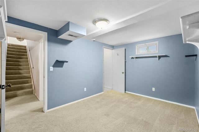 12941 S Princess Cir, Broomfield, CO 80020 - below grade area featuring carpet flooring and stairs