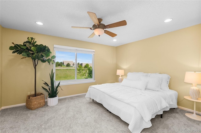 15963 Rock Crystal Dr, Parker, CO 80134 - carpeted bedroom featuring baseboards, recessed lighting, and ceiling fan