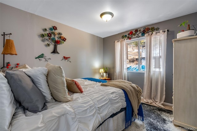 view of carpeted bedroom