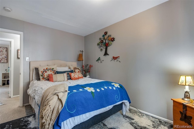 bedroom with carpet floors