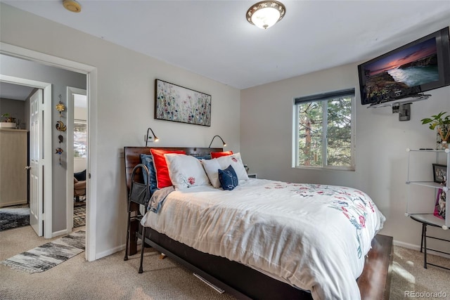 view of carpeted bedroom