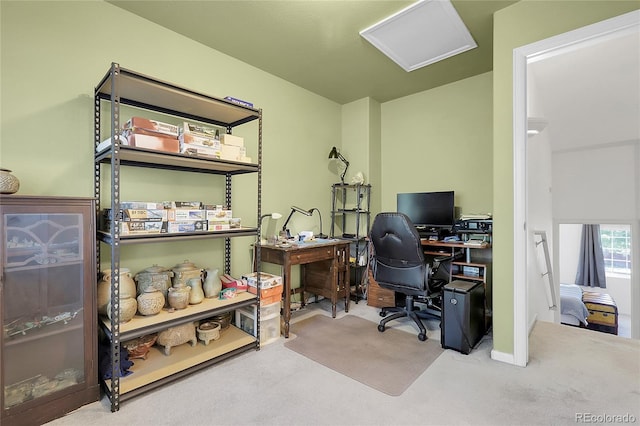 14496 E Tufts Pl Unit C, Aurora, CO 80015 - office area featuring carpet flooring and attic access