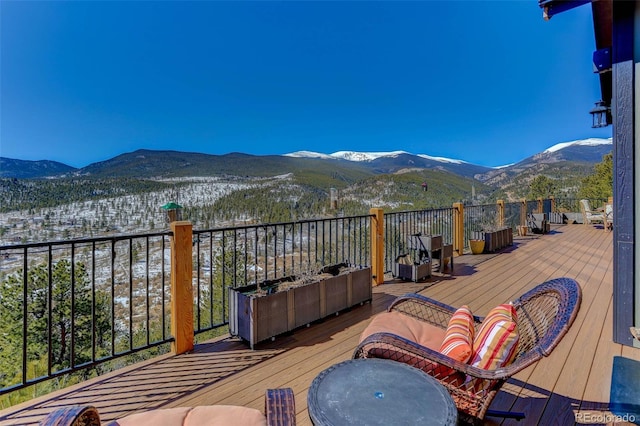 505 Rd P69, Bailey, CO 80421 - deck featuring a mountain view