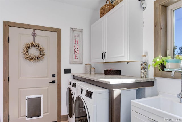 505 Rd P69, Bailey, CO 80421 - clothes washing area featuring independent washer and dryer and cabinet space