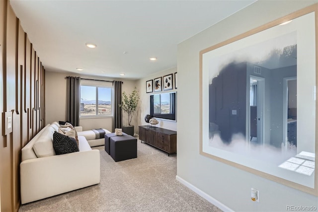 view of carpeted living room