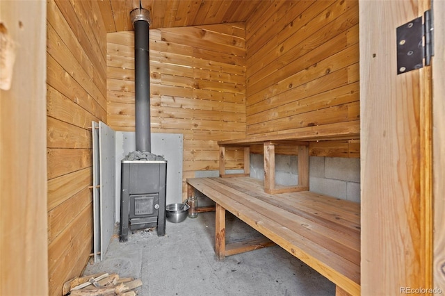 15535 S Elk Creek Rd, Pine, CO 80470 - sauna featuring wooden walls and wood ceiling