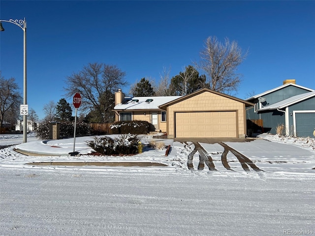 ranch-style house with a garage