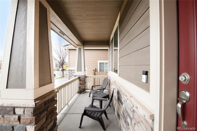 exterior space featuring covered porch