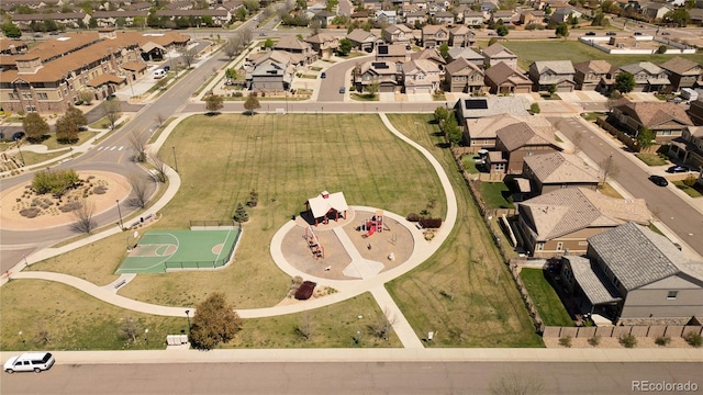 drone / aerial view featuring a residential view