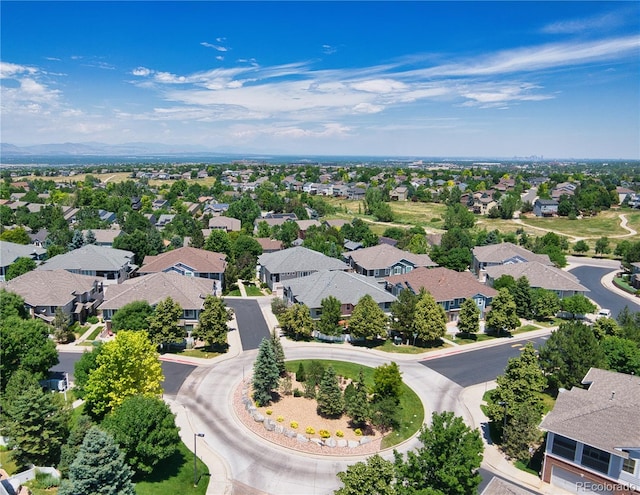 drone / aerial view with a residential view