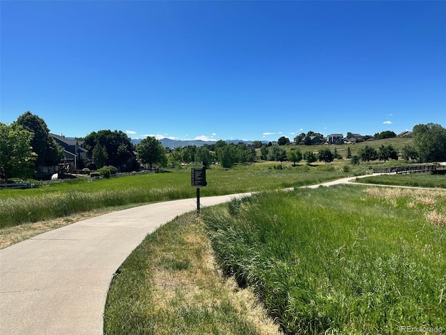 view of property's community with a rural view