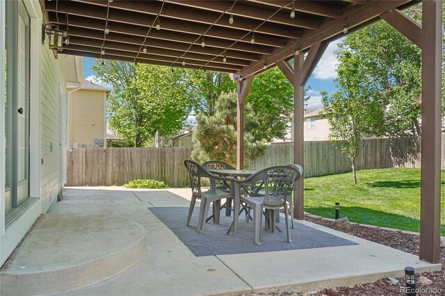 6142 Gorham St, Frederick, CO 80530 - view of patio with outdoor dining area